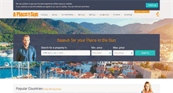 Desktop Screenshot of aplaceinthesun.com